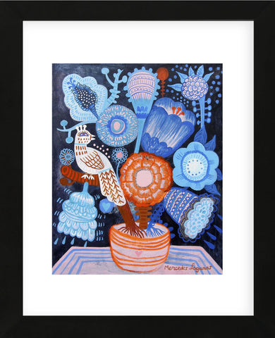 Blue Flowers (Framed) -  Mercedes Lagunas - McGaw Graphics