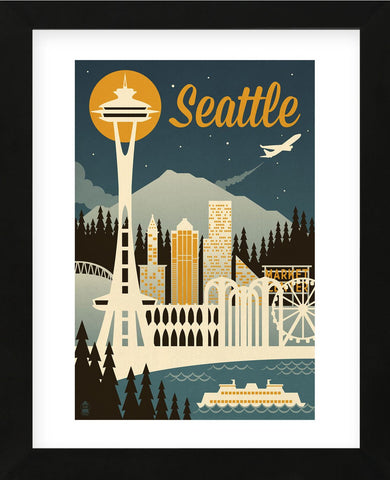 Seattle (Framed) -  Lantern Press - McGaw Graphics
