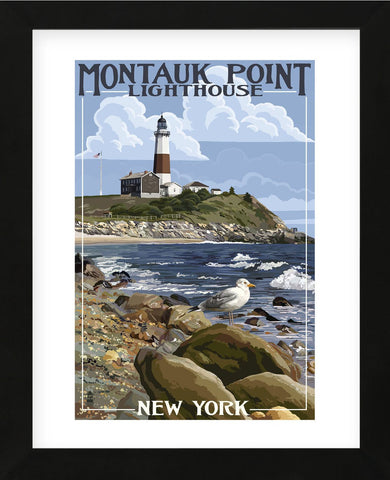 Montauk Point Lighthouse (Framed) -  Lantern Press - McGaw Graphics