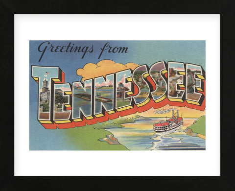 Greetings from Tennessee (Framed) -  Lantern Press - McGaw Graphics