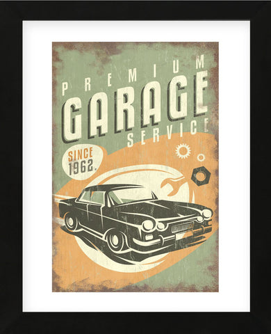 Premium Garage Service (Framed) -  Lantern Press - McGaw Graphics