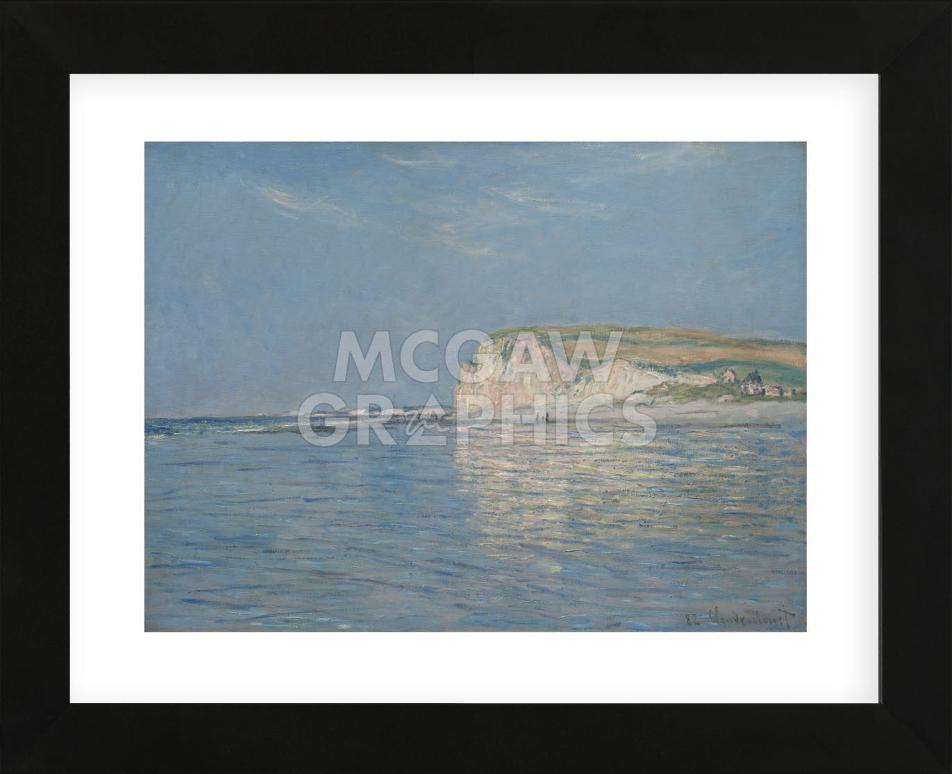 Low Tide at Pourville, near Dieppe, 1882 (Framed) | McGaw Graphics
