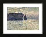 The Cliff, Etretat, Sunset, 1883  (Framed) -  Claude Monet - McGaw Graphics