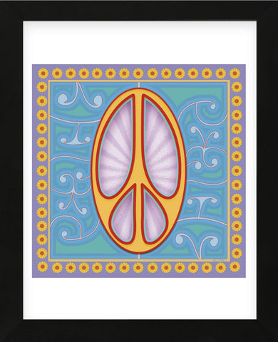 Peace Sign (yellow) (Framed) -  Kem McNair - McGaw Graphics