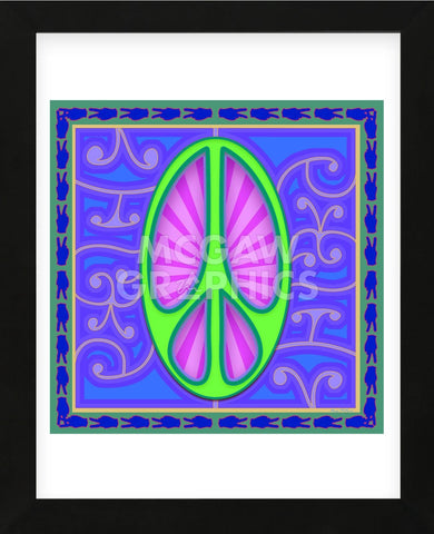 Peace sign (green) (Framed) -  Kem McNair - McGaw Graphics