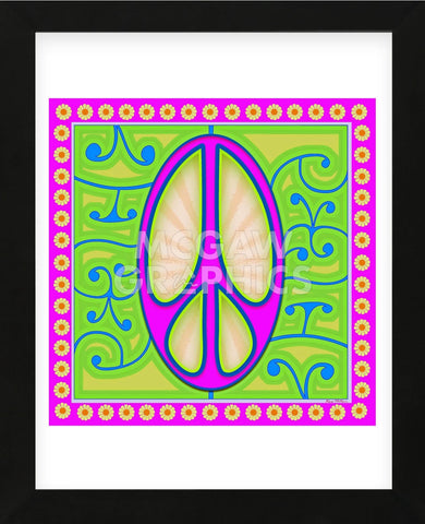 Peace sign (purple) (Framed) -  Kem McNair - McGaw Graphics