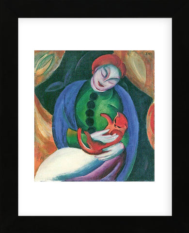 Girl with Cat II (Framed) -  Franz Marc - McGaw Graphics