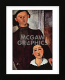 Portrait of Jacques & Berthe Lipchitz (Framed) -  Amedeo Modigliani - McGaw Graphics