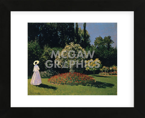 Woman in the Garden, Sainte-Adresse, 1867 (Framed) -  Claude Monet - McGaw Graphics