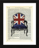 Union Jack Chair (Framed) -  Marion McConaghie - McGaw Graphics