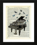 Piano & Butterflies (Framed) -  Marion McConaghie - McGaw Graphics