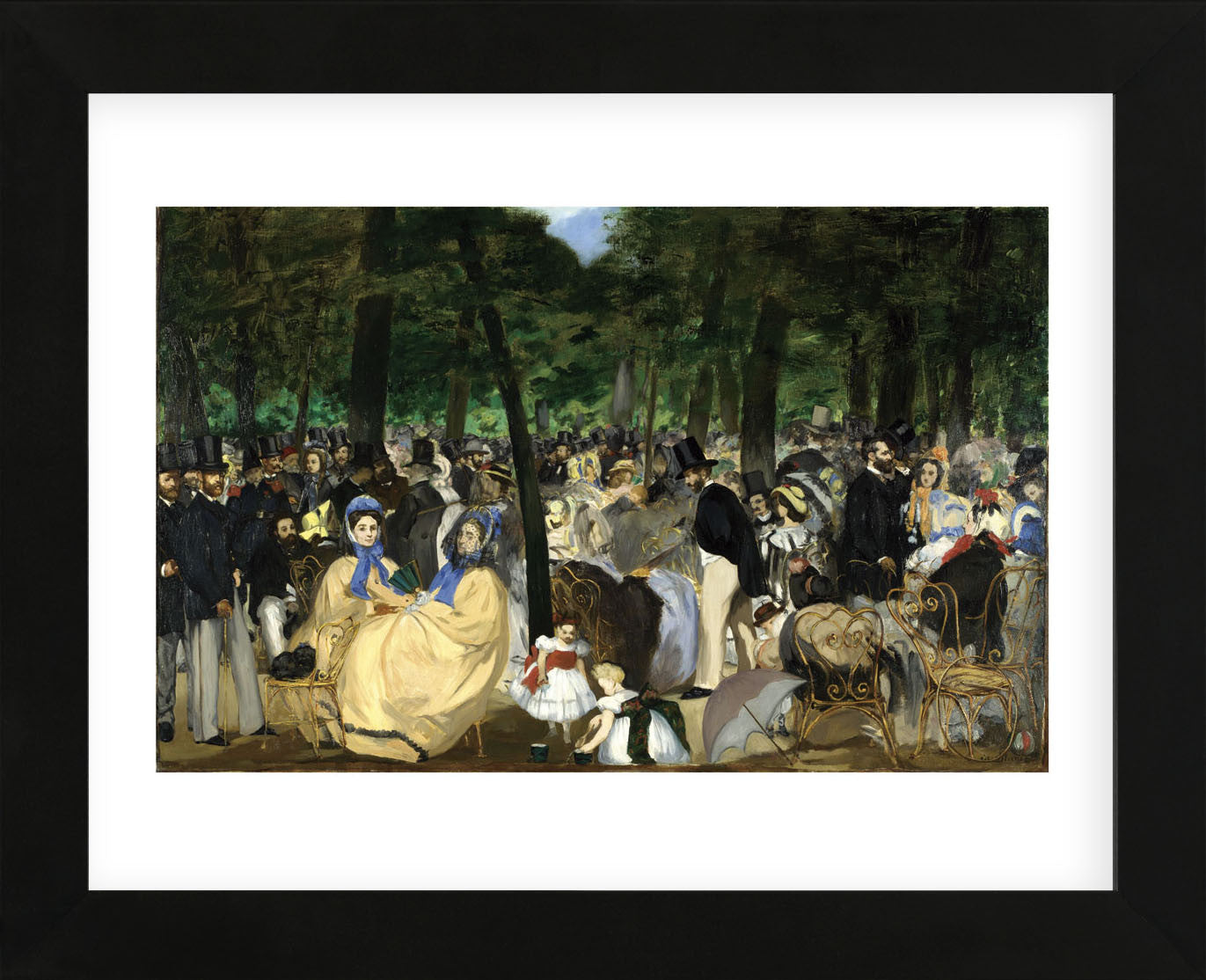 Music in the Tuileries, 1862 (Framed) | McGaw Graphics