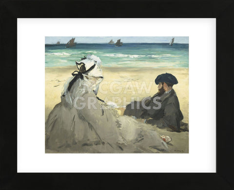 On the Beach, 1873 (Framed) -  Edouard Manet - McGaw Graphics