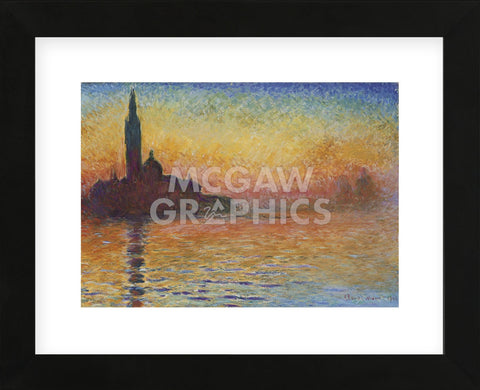 San Giorgio Maggiore at Dusk, 1908 (Framed) -  Claude Monet - McGaw Graphics