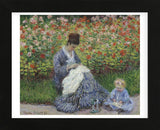 Camille Monet and a Child in the Artist's Garden in Argenteuil, 1875 (Framed) -  Claude Monet - McGaw Graphics