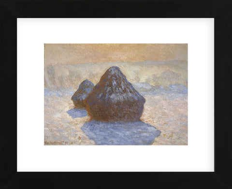 Haystacks: Snow Effect, 1891 (Framed) -  Claude Monet - McGaw Graphics