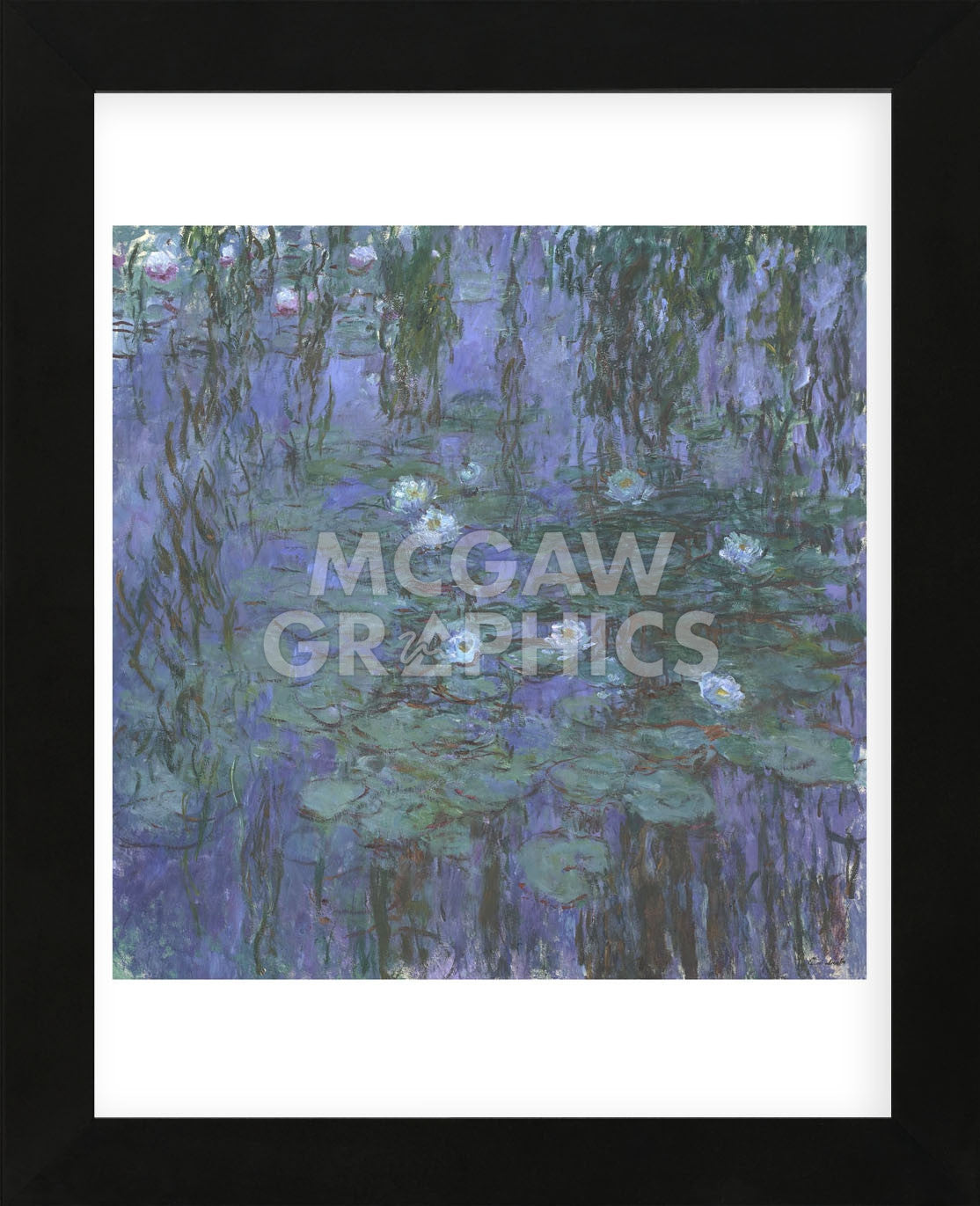 Blue Water Lilies, 1916-1919 (Framed) | McGaw Graphics