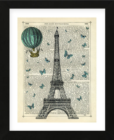 Eiffel Butterflies (Framed) -  Marion McConaghie - McGaw Graphics