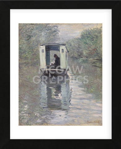 The Studio Boat (Le Bateau-atelier), 1876 (Framed) -  Claude Monet - McGaw Graphics