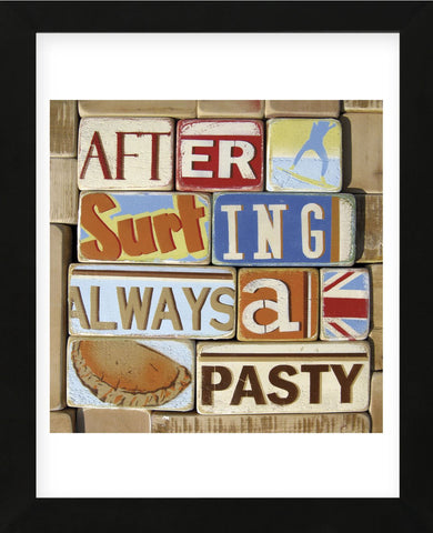 After Surfing Always a Pasty (Framed) -  Norfolk Boy - McGaw Graphics