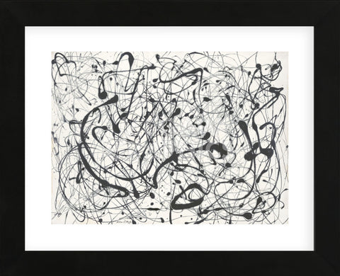 Number 14:  Gray  (Framed) -  Jackson Pollock - McGaw Graphics