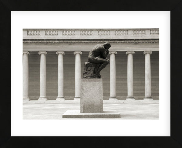 Rodin's Thinker in Profile (Framed) | McGaw Graphics