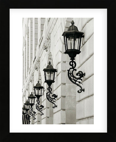 Lamps on Side of Building  (Framed) -  Christian Peacock - McGaw Graphics