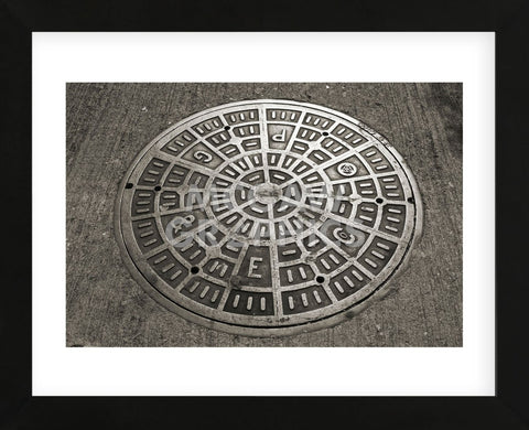San Francisco Manhole Cover  (Framed) -  Christian Peacock - McGaw Graphics