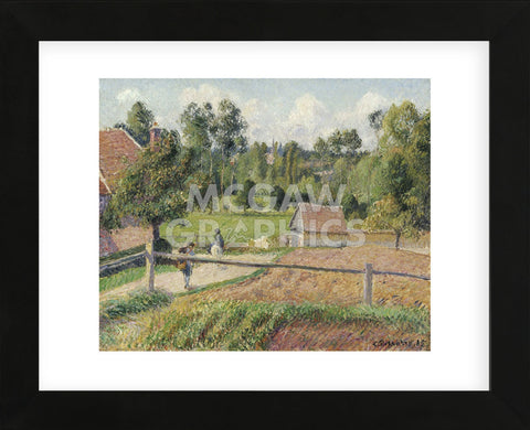 View from the Artist's Window, Eragny  (Framed) -  Camille Pissarro - McGaw Graphics
