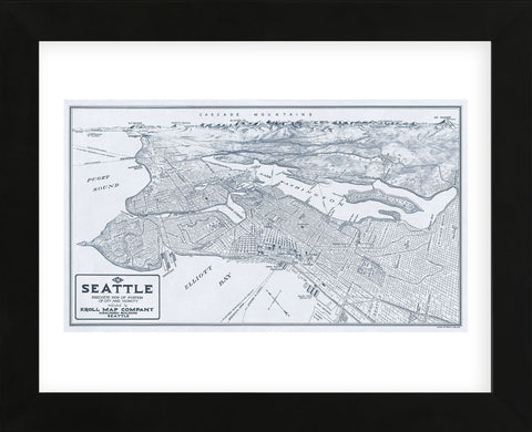 Bird’s Eye View of Seattle, Washington, 1925 (Framed) -  Edward C. Poland - McGaw Graphics