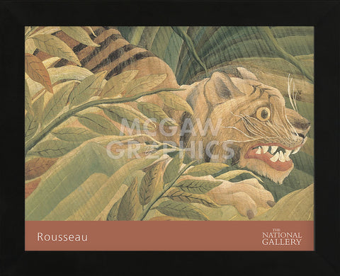 Detail from Tiger in a Tropical Storm (Surprised!), 1891  (Framed) -  Henri Rousseau - McGaw Graphics