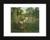 The Fight Between a Tiger and Buffalo, 1908  (Framed) -  Henri Rousseau - McGaw Graphics