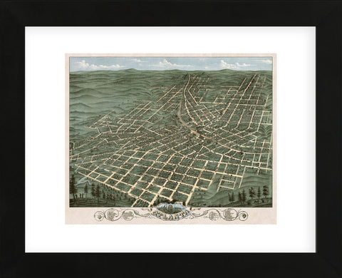 Bird’s Eye View of the City of Atlanta, Georgia, 1871 (Framed) -  A. Ruger - McGaw Graphics