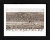 Bird’s Eye View of Cleveland, Ohio, 1877 (Framed) -  A. Ruger - McGaw Graphics