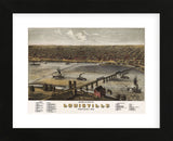 Bird’s Eye View of Louisville, Kentucky, 1876 (Framed) -  A. Ruger - McGaw Graphics