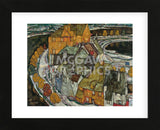 Crescent of Houses II (Island Town), 1915 (Framed) -  Egon Schiele - McGaw Graphics