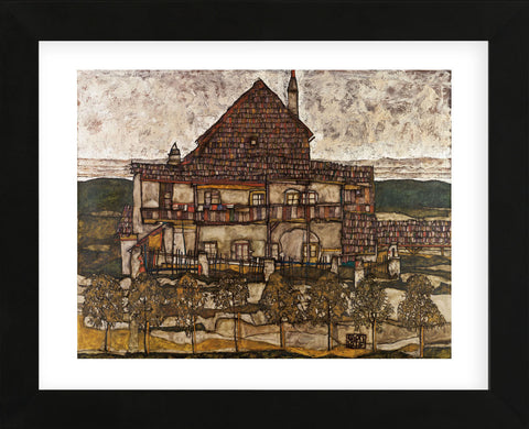 House with Shingle Roof (Old House II), 1915 (Framed) -  Egon Schiele - McGaw Graphics