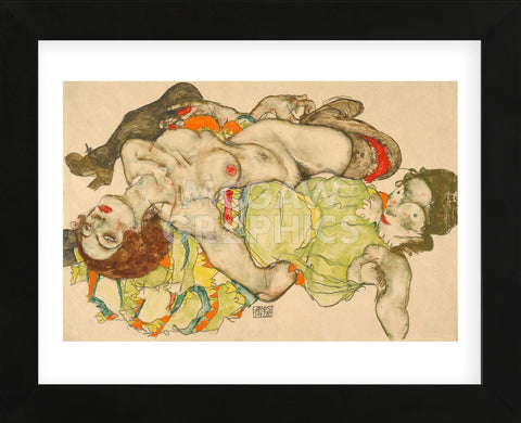 Female Lovers, 1915 (Framed) -  Egon Schiele - McGaw Graphics