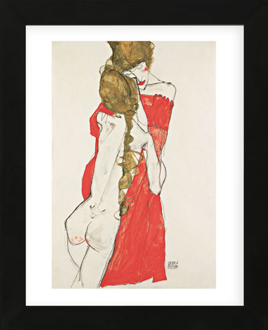 Mother and Daughter (Framed) -  Egon Schiele - McGaw Graphics