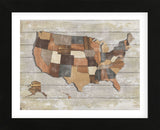 Wood Map (Framed) -  Sparx Studio - McGaw Graphics