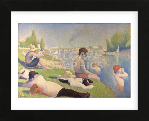 Bathers at Asnieres, 1884 (Framed) -  Georges Seurat - McGaw Graphics