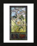 Parakeets and Gold Fish Bowl, about 1893 (Framed) -  Louis Comfort Tiffany - McGaw Graphics