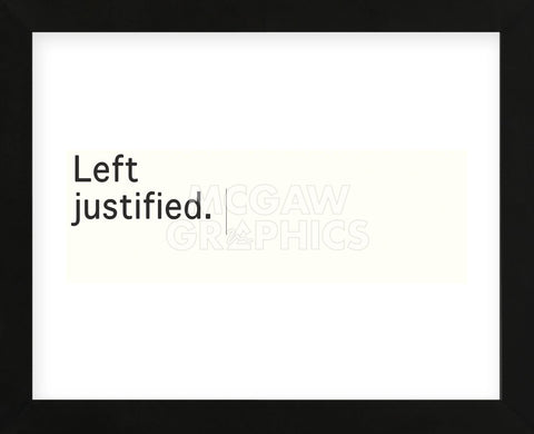 Left Justified (Framed) -  Urban Cricket - McGaw Graphics