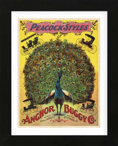 Peacock Styles Anchor Buggy Co. ca. 1897 (Framed) -  Vintage Reproduction - McGaw Graphics