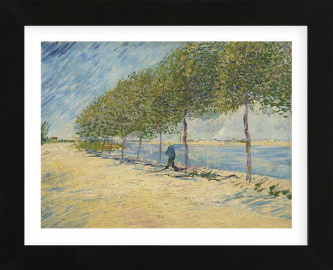 Road Along the Seine near Asnieres, 1887 (Framed) -  Vincent van Gogh - McGaw Graphics