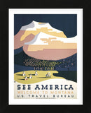 See America - Welcome to Montana I (Framed) -  Vintage Reproduction - McGaw Graphics