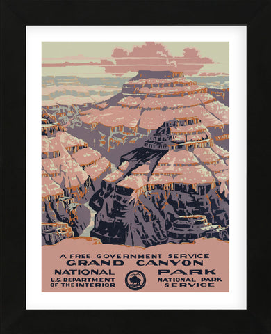 Grand Canyon National Park (Framed) -  Vintage Reproduction - McGaw Graphics