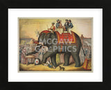 Performing Elephant (Framed) -  Vintage Reproduction - McGaw Graphics