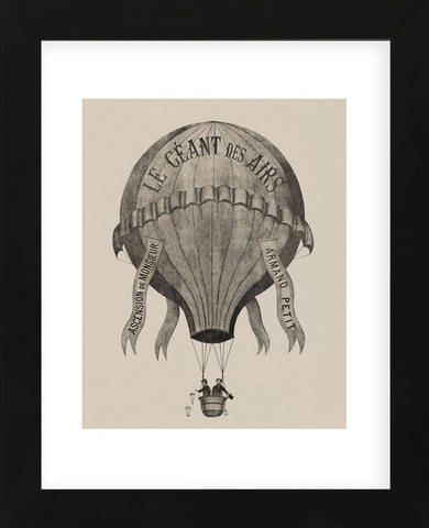 Le Geant des airs Ascension de Monsieur Armand Petit, between 1860-1880 (Framed) -  Vintage Reproduction - McGaw Graphics
