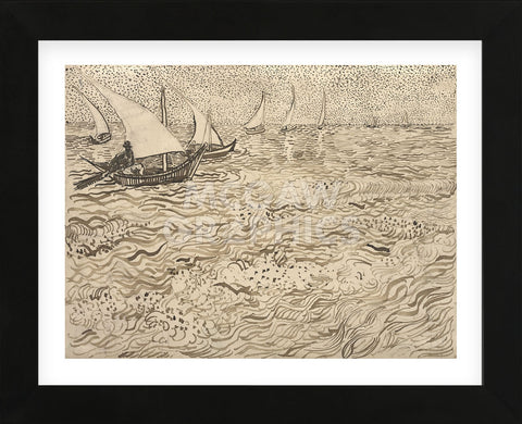 Boats at Saintes-Maries, 1888 (Framed) -  Vincent van Gogh - McGaw Graphics